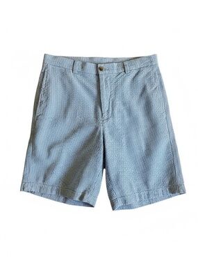 Vineyard Vines Club Short Blue White Seersucker Stripe Classic Fit 33